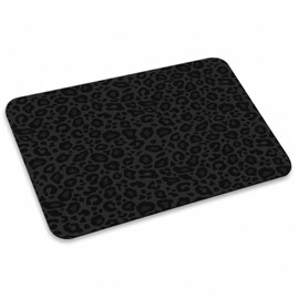 Natural Diatomaceous Earth Bath Mat, Ultra Thin Quick Dry Floor Rug for Bathroom, Kitchen and Pets, Lightweight Non Slip Absorbent Pad, 16×24Inch (40 * 60cm)(Black Leopard Print)