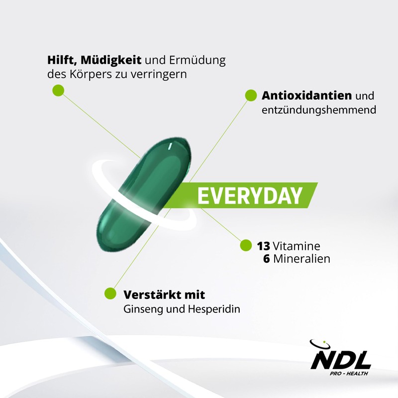NDL Pro-Health Multivitamins - Supplement with Vitamin C, B6, B12,