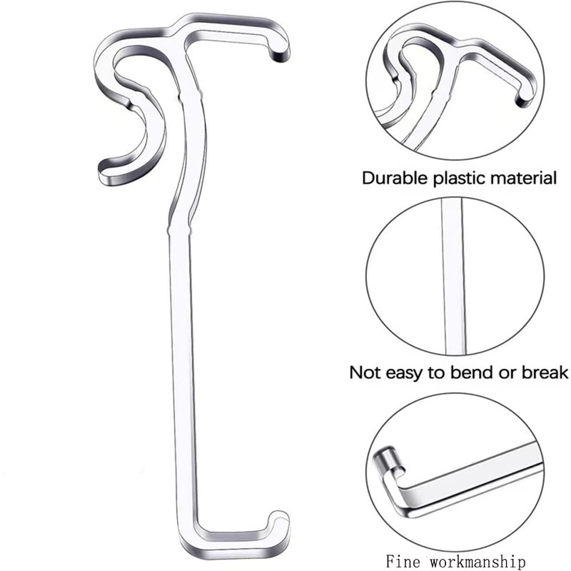 WYNOTT Valance Clips for Blinds, 2.5 Inch(63.5mm) Clear Blind Clips
