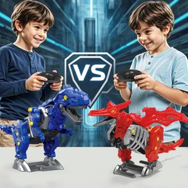 Mycketop Assembliertes RC Dinosaurier Spielzeug, Fernbedienung laufender Mecha Dinosaurier mit Sound, STEM DIY Flugsaurier Kit, Coole Dino Spielzeug Geburtstagsgeschenk für Pterosaurier Liebhaber