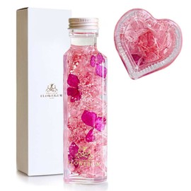 [FLOWERiUM] Herbarium Gift 2024 Flower Gift Anniversary Birthday Present for Women Loved Mother Flower Heart (Pink Purple)