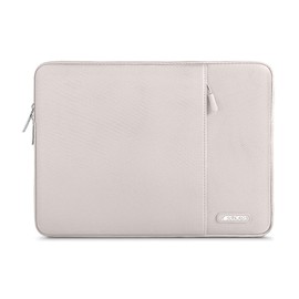 MOSISO Laptop Sleeve Bag Compatible with MacBook Air 13 M3 A3113 M2 A2681 M1 A2337 A2179 A1932/Pro 13 M2 M1 A2338 A2251 A2289 A2159 A1989 A1708, Polyester Vertical Case with Pocket, Stone Gray