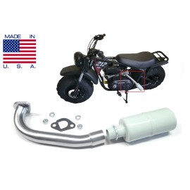 andrei-x Exhaust With Muffler for: Mega Moto 212cc, Monster Moto 212cc, RB200, RT200