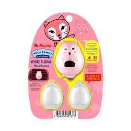 12 Pack Bullsone Pola Family Natural Car Air Freshener, Luxury Car Perfume, Vent Clip Type, White Floral Scent