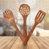 LX LEKHX Wooden Spoons for Cooking, 3 Pcs Natural Teak