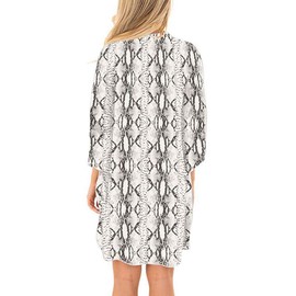CASURESS Women's Cardigan-Sheer Kimono Loose Summer Floral Print Cover Ups (XX-Large, Snake Tattoo)