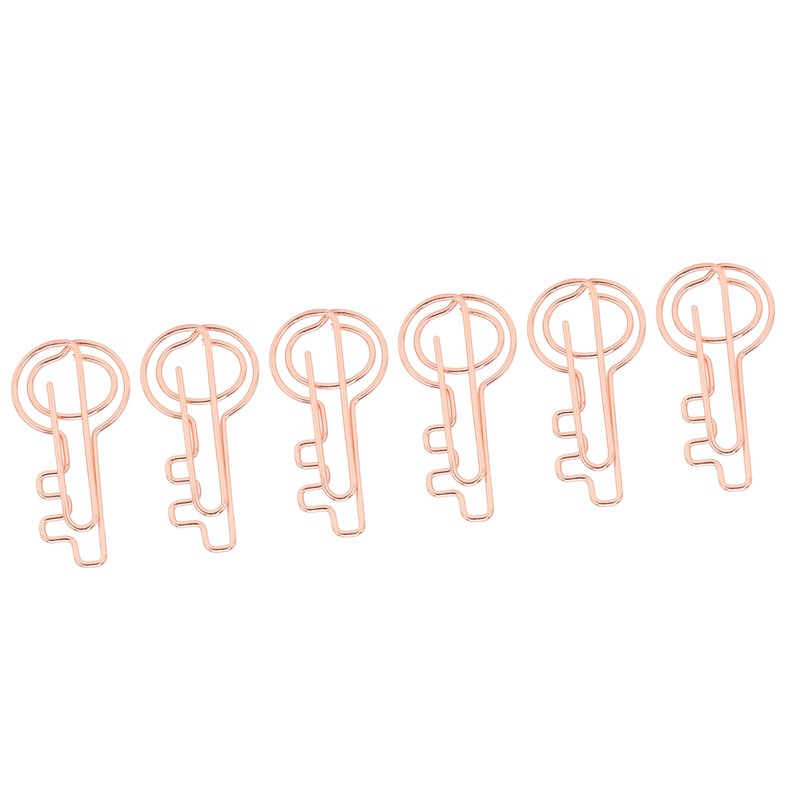 100Pcs Paper Clip Metal Rose Gold Color Urheen Design Paperclip