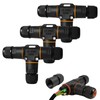 Cable Connector Waterproof IP68, Pack of 3 Cable Connectors, 3