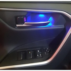 ITrims for Toyota RAV4 2022 2023 2024 Interior Door Handle Bowl LED Light Car Accessories Replacement Lamp Blue 4Pcs