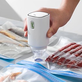 Electric Air Pump Vacuum Seal Pump, Handheld Food Sealer Auto Bag Storage Sealed Compression Cordless Sealing Machine Tool for Travel Bags Space Saver 3D Printer Filament