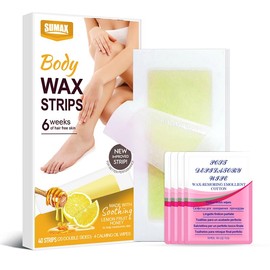 Wax Removal Sheets, Pack of 40, Hair Removal Tape, Hair Removal Wax Sheets, Hypoallergenic, For Face, Lips, Eyebrows, Chest, Arms, Legs, Bikini, Chin, Women's, Men's