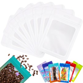 20 Stück Zip-Beutel Medium Mylar Bags Weiß Holografische Beutel 16x24cm,Wiederverschließbare Mylar Beutel,Geruchsdichte Baggys Ziplock-Beutel Polybeutel für Schmuck,Lebensmittel,Kleine Unternehmen