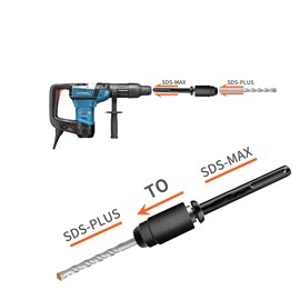 SDS Max to SDS Plus Adapter for Hammer Drill, Chuck Adapter Converter, Chuck Drill Converter Shaft Quick Tool, SDS Max to SDS Plus Adapter Chuck Drill Adapter Quick Tool for All