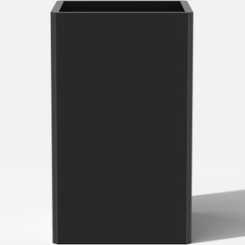 Gabviem Tall Black Planter 28" Metal Square Large Plant Pots for Indoor Outdoor-Modern Tall Flower Pots for Porch, Patio, Deck, Commercial & Residential(14" Lx14 Wx 28" H)