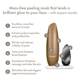 GESKE | SmartAppGuided™ Touchless Magnetic Peeling Mask 5 in 1 | Magnetische Gesichtsmaske | Entfernt Unreinheiten | Facemask | Porenreinigung | Pflege für Frauen & Männer | Gesichtsmasken