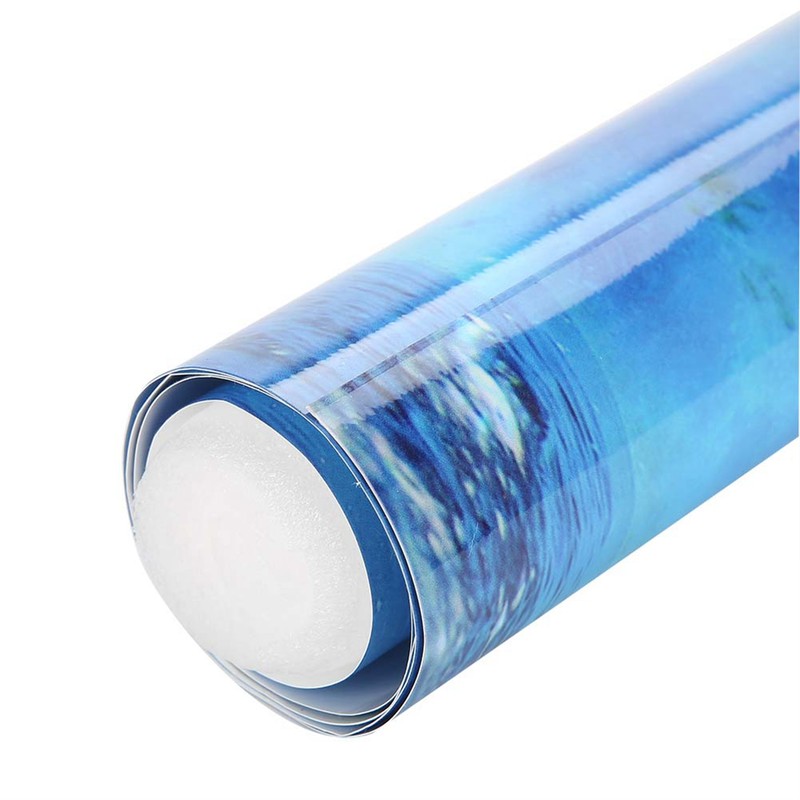 PVC Adhesive Underwater Coral Aquarium Fish Tank Background Poster Backdrop