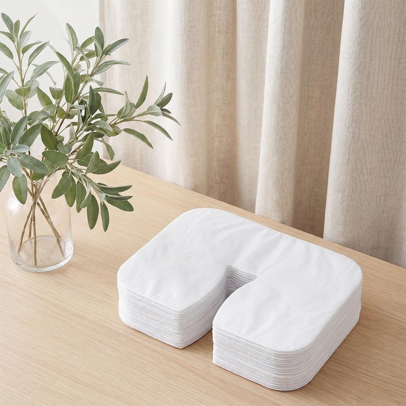 100 PCS Disposable Face Cradle Covers for Massage Tables and
