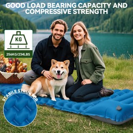 BITIWEND Sleeping Pad Ultralight Inflatable Camping Mat Self Inflating 200x68cm Built-in Foot Pump Camping Mattress Portable Air Bed Waterproof Compact 30x12cm for Backpacking, Hiking, Beach, Tent