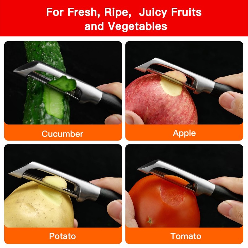 KULUNER 304 Stainless Steel Multi-Function Kitchen Peeler - With Solid
