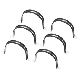 M METERXITY 6-Pack Cable Clamps, 4-1/2 Inch/ 114 mm 304 Stainless Steel Rubber Cushioned Insulated Cable Clamp U Shape Metal Holder for Tube/Wire/Pipe/Loop Installation
