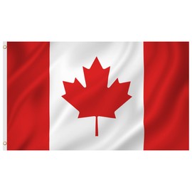 Second Ave Canada Flag 5ft X 3ft Large with Brass Eyelets Canadian National Sports Party Celebration Banner Flag
