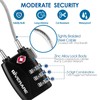 2 Pack TSA Approved Travel Luggage Locks, Long Cable Combination