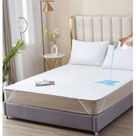 Elif Home Goods Elif Size Protector De Colchón, Impermeable, Acolchado con Correas Elásticas para Niños, Suave Y Cómodo, Transpirable, Sin Vinilo Mellizo