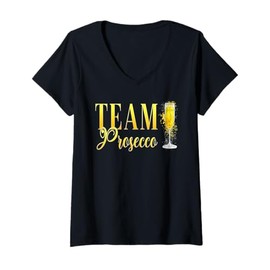 Womens Hen Party Team Prosecco for Bartenders V-Neck T-Shirt