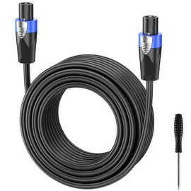 GCTBL 5M Speakon Cable Audio Amplifier Speakon to Speakon Speaker Cable Male To Male DJ/PA Loudspeaker Cable with Twist Lock