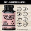 Picolinato Cromo Canela Tecnología Cápsulas Veganas Vcaps Vitaminas Mujer Hombre