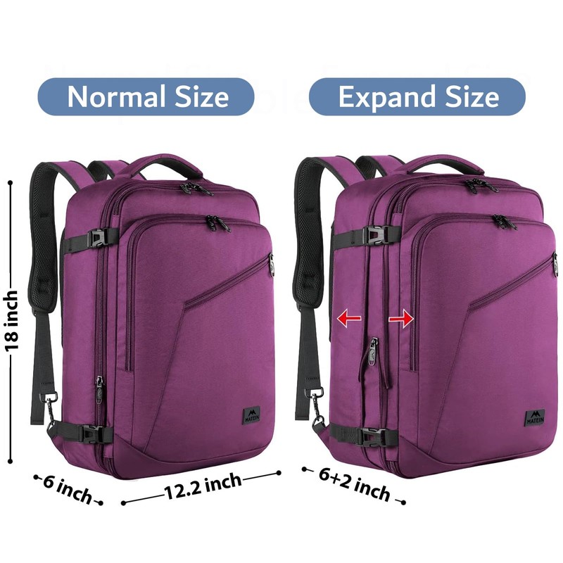 MATEIN Carry on Backpack for Women, 27L Flight Approved Backpack