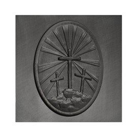 Large - Religious Crosses on Hill 3D Graphite Ingot Mold for Precious Metal Casting Gold Silver Copper Aluminum Melting