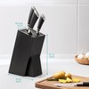 Navaris Knife Block, Black - Universal Knife Storage Solution -