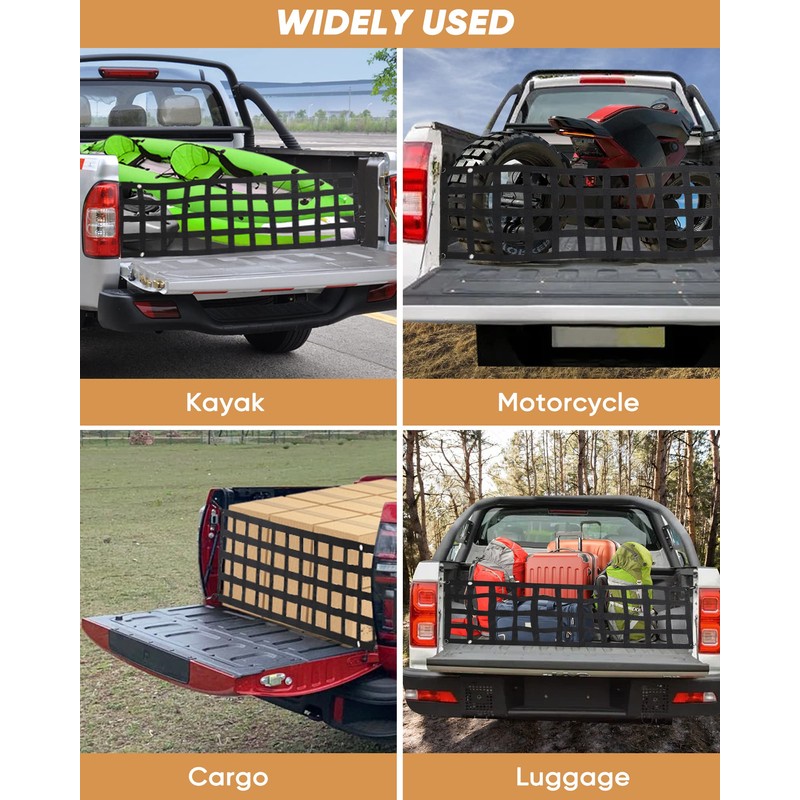 LUCKY STRAPS Tailgate Net for Pickup Truck Bed, 50'' x