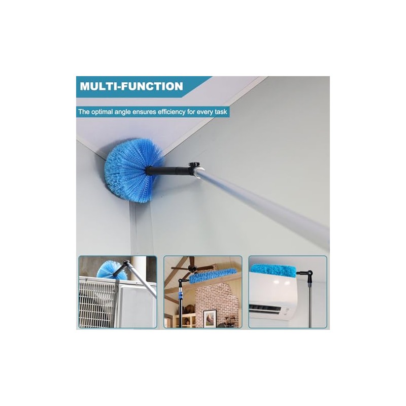 Rotatable Joint Angle Adaptor for Telescoping Extension Pole, Versatile for
