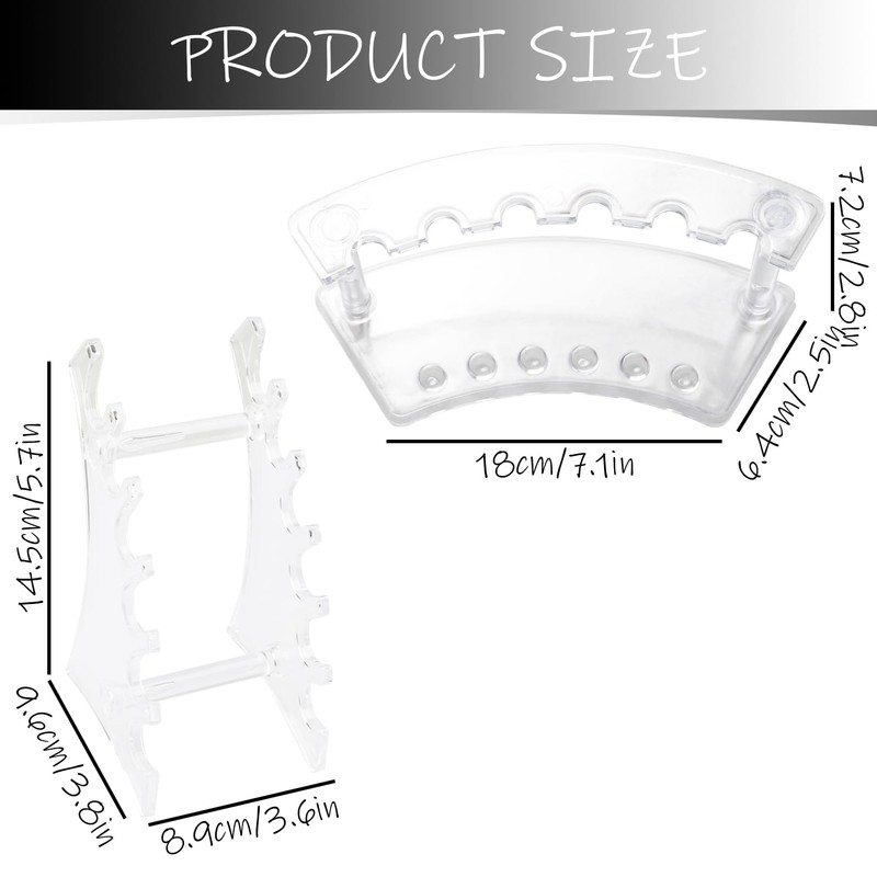 Tabanzhe 2 Pieces Transparent Acrylic Pen Stands - Versatile Display