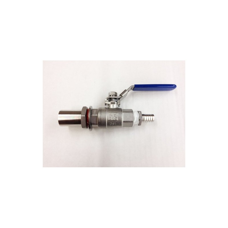 Quick Fit Weldless 316 Stainless Steel Ball Valve with Bulkhead