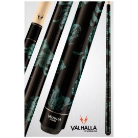 Viking Valhalla VA214 Hard Rock Maple Pool/Billiard Cue Black & Teal Marble - 17.5 oz