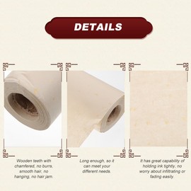 EXCEART Chinese Calligraphy Xuan Traditional Rice Paper Xuan Paper Sumi Painting Brush Self Paper Art Tissue Paper for Crafts Letter Writing 05 x 20 m Beige