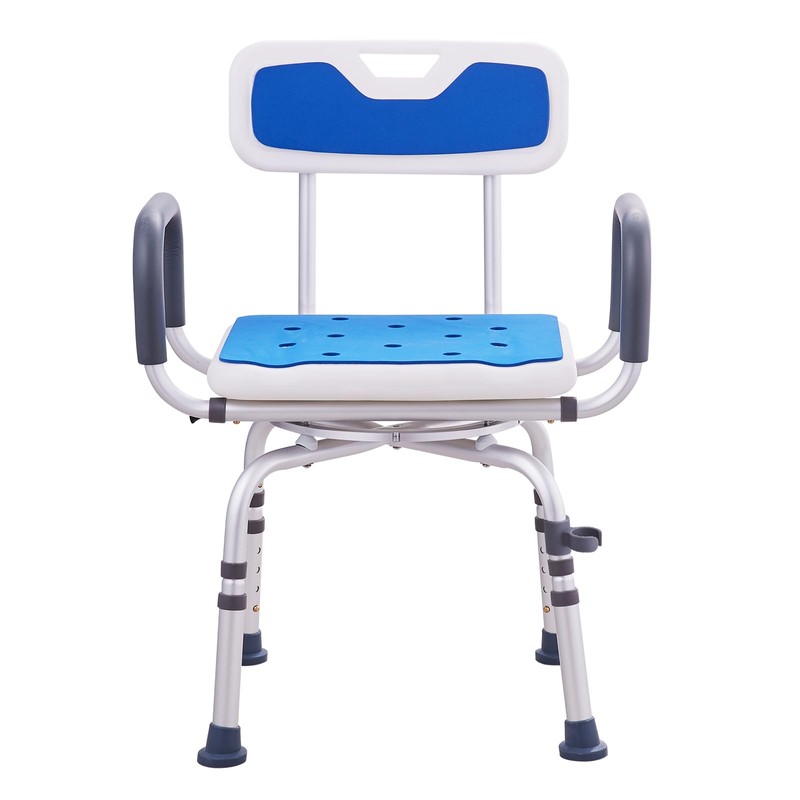 VEVOR Swivel Shower Chair 360 Degree, Adjustable Shower Seat with