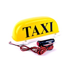 1PC Yellow Shell 12V LED Magnetic Taxi Light Waterproof LED Roof Sign Taxi Dome Light with 3 Meter Power Plug Line