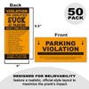 TENTADO Fake Parking Ticket Prank Notes, Realistic Design, 8.5x4 Inch,