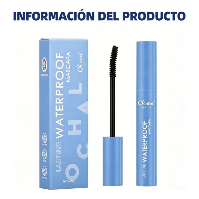 Máscara De Pestañas Waterproof Larga Duración Negro