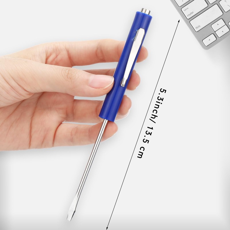 Shimeyao 20 Pcs Pocket Screwdriver Bulk Mini Clips Pocket Screwdriver