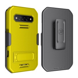 Kyocera For Kyocera DuraForce PRO 3 (E7200) Case and Belt Clip Holster Combo - Yellow