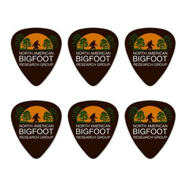 North American Bigfoot Research Group Novelty Guitar Picks Medium Gauge - Set of 6