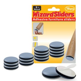 Furniture Sliders 2 inch, 16pcs Furniture Movers Self Adhesive Furniture Gliders, Heavy Duty Round Furniture Moving Sliders for Carpeted & Hardwood Floors, Furniture Feet Floor Protectors