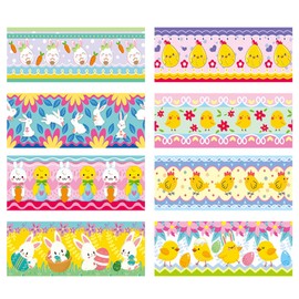 24Pcs Easter Egg Decorating Kit, Easter Decorations Heat Shrink Wrap Sleeve, Easter Egg Wrappers for Decorating Colourful Easter Eggs