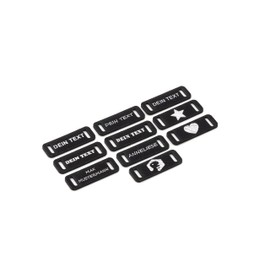 Personalisierte LaceTags für Schuhe - Individualität für jeden Schritt | Anhänger für Schnürrsenkel | Etiketten | Schuh Badge (Schwarz)