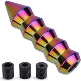 Meliore Universal Aluminum Alloy Shift Knob Lever Adapter with 3 Types M8 M10 M12 Death Grip Type Spike Type Extension MT AT Custom Dress Up USDM Neochrome